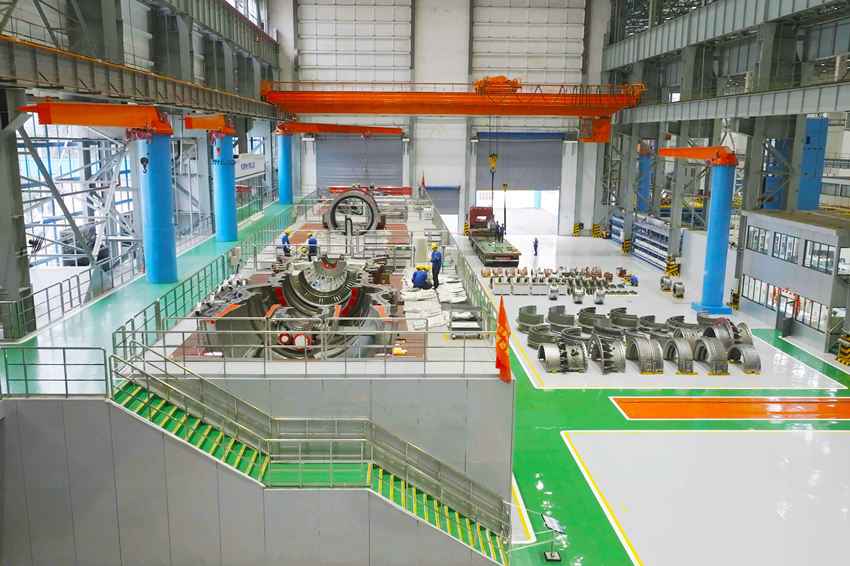 国内首个燃机智慧制造基地数字总装产线。于喜宝供图